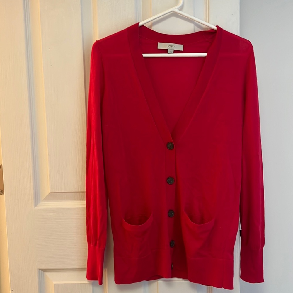 Loft Magenta Cadigan